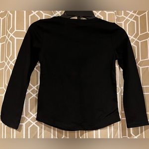 Wonder Nation Girls Long Sleeve Kid Tough T-Shirts, Black. Size XS (4-5).